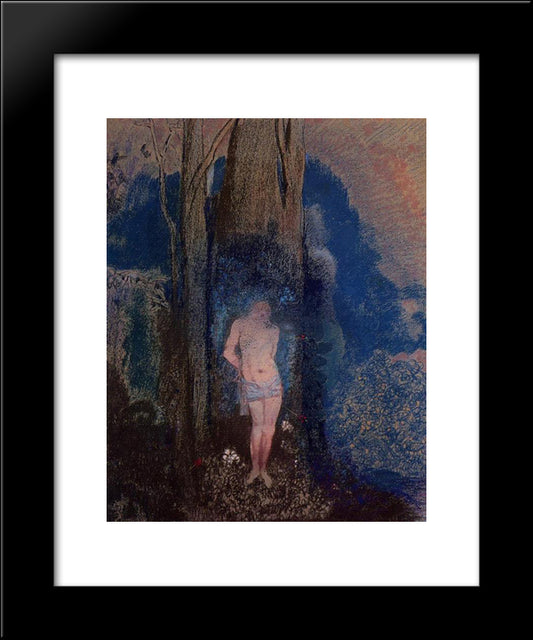 Saint Sebastian 20x24 Black Modern Wood Framed Art Print Poster by Redon, Odilon