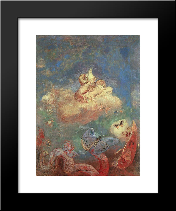 Apollo'S Chariot 20x24 Black Modern Wood Framed Art Print Poster by Redon, Odilon