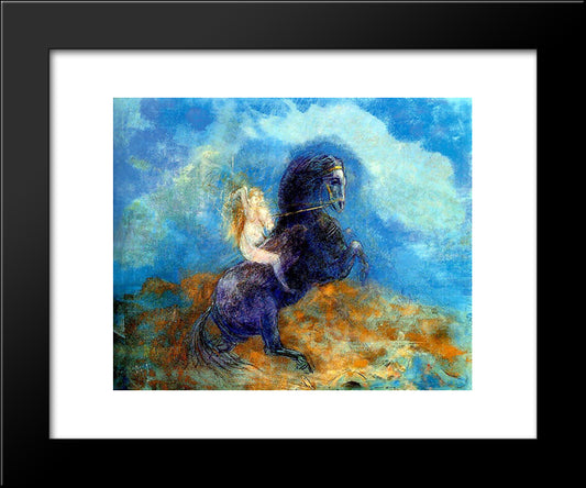 Brunhild (The Valkyrie) 20x24 Black Modern Wood Framed Art Print Poster by Redon, Odilon