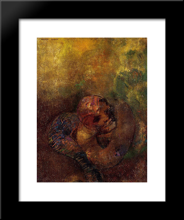 Chrysalis 20x24 Black Modern Wood Framed Art Print Poster by Redon, Odilon