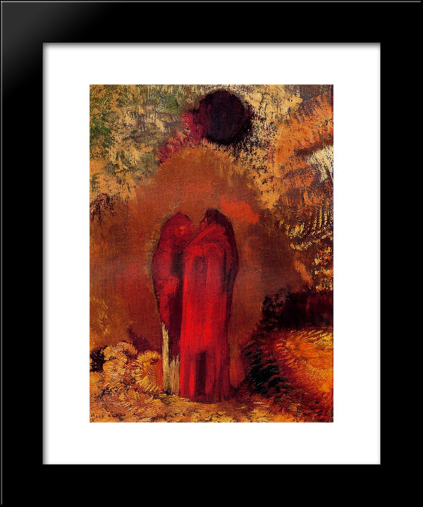 Silence 20x24 Black Modern Wood Framed Art Print Poster by Redon, Odilon