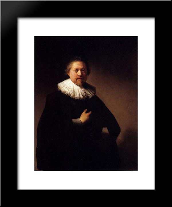 Portrait Of A Man 20x24 Black Modern Wood Framed Art Print Poster by Rembrandt