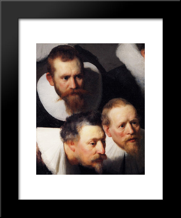 The Anatomy Lesson Of Dr. Nicolaes Tulp(Fragment) 20x24 Black Modern Wood Framed Art Print Poster by Rembrandt