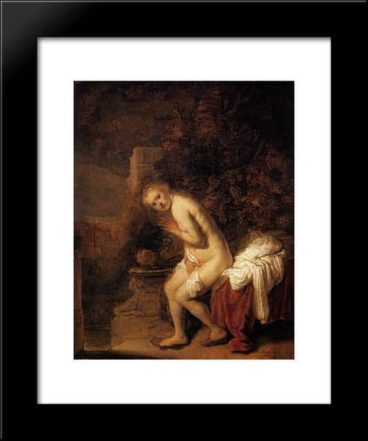 Susanna And The Elders 20x24 Black Modern Wood Framed Art Print Poster by Rembrandt