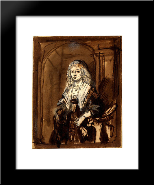 Maria Trip 20x24 Black Modern Wood Framed Art Print Poster by Rembrandt