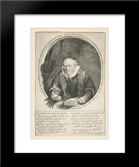 Jan Cornelis Sylvius 20x24 Black Modern Wood Framed Art Print Poster by Rembrandt