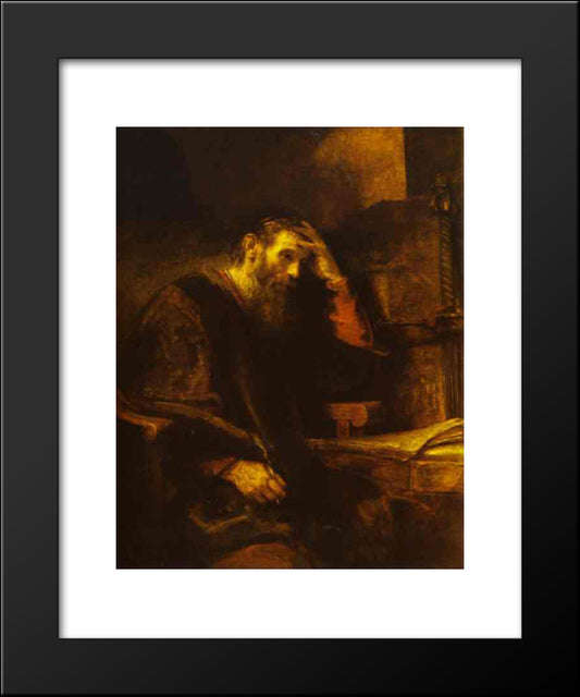 The Apostle Paul 20x24 Black Modern Wood Framed Art Print Poster by Rembrandt