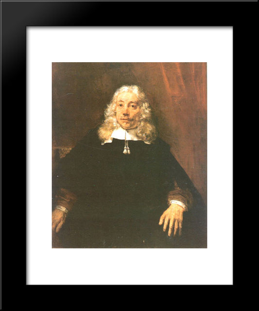 Portrait Of A Man 20x24 Black Modern Wood Framed Art Print Poster by Rembrandt