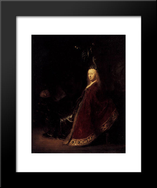 Minerva 20x24 Black Modern Wood Framed Art Print Poster by Rembrandt