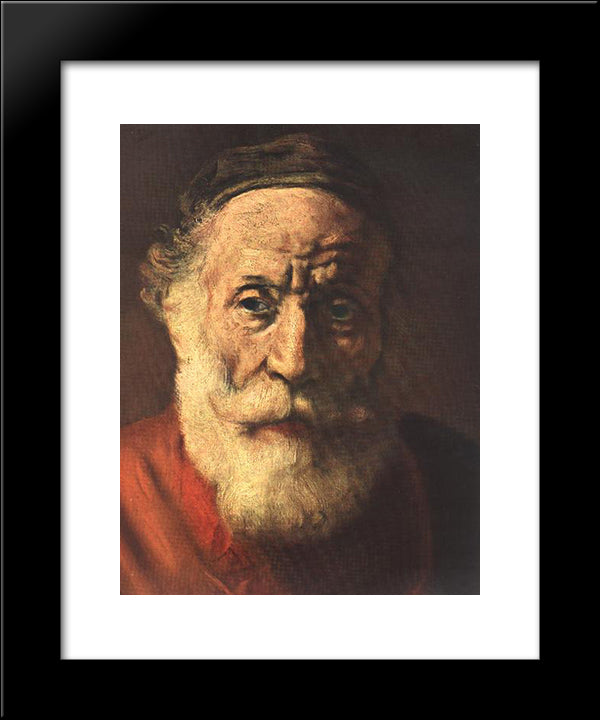 Old Man 20x24 Black Modern Wood Framed Art Print Poster by Rembrandt