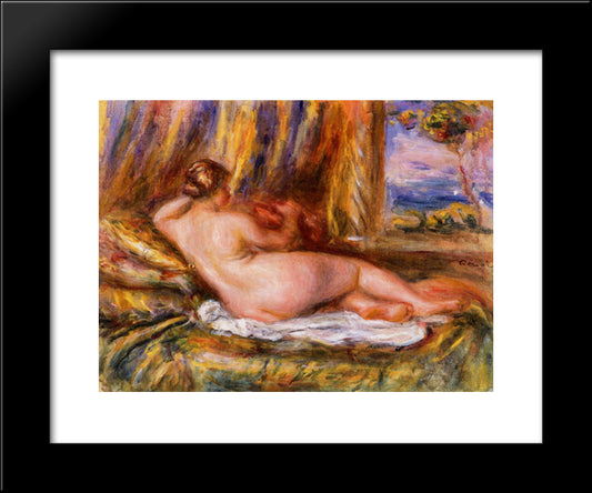 Reclining Nude 20x24 Black Modern Wood Framed Art Print Poster by Renoir, Pierre Auguste