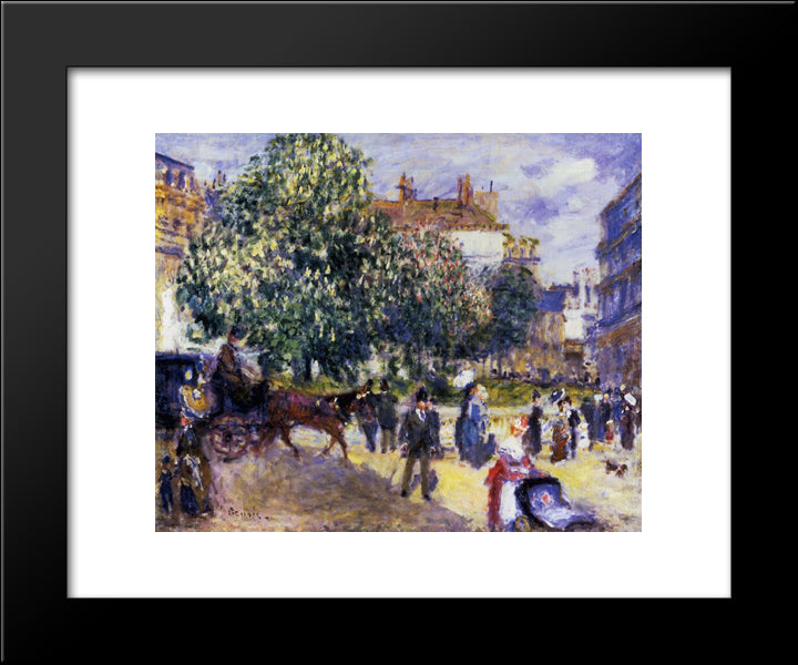 Place De La Trinite 20x24 Black Modern Wood Framed Art Print Poster by Renoir, Pierre Auguste