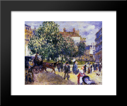 Place De La Trinite 20x24 Black Modern Wood Framed Art Print Poster by Renoir, Pierre Auguste