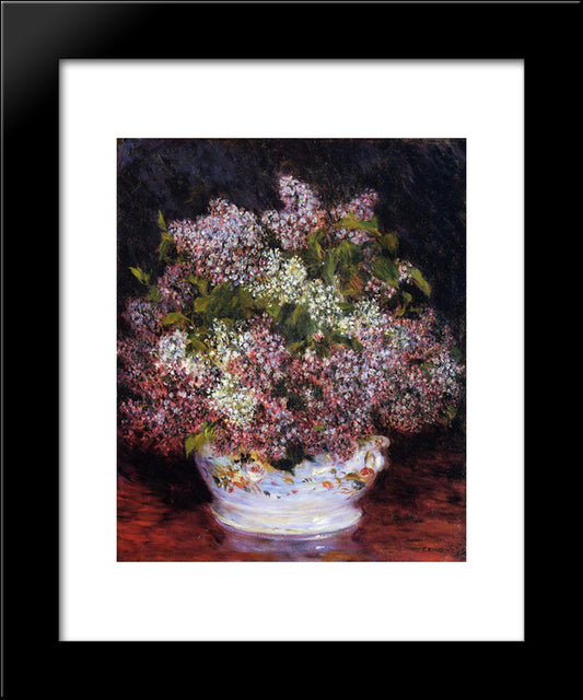 Bouquet Of Flowers 20x24 Black Modern Wood Framed Art Print Poster by Renoir, Pierre Auguste