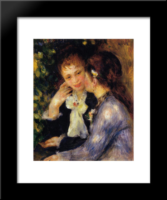 Confidences 20x24 Black Modern Wood Framed Art Print Poster by Renoir, Pierre Auguste