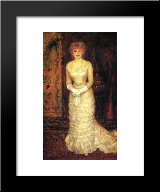 Jeanne Samary 20x24 Black Modern Wood Framed Art Print Poster by Renoir, Pierre Auguste