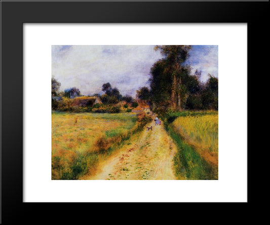 The Farm 20x24 Black Modern Wood Framed Art Print Poster by Renoir, Pierre Auguste