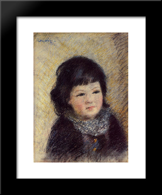 Portrait Of A Child 20x24 Black Modern Wood Framed Art Print Poster by Renoir, Pierre Auguste