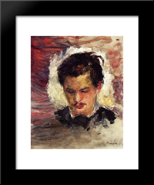 Portrait Of Georges Riviere 20x24 Black Modern Wood Framed Art Print Poster by Renoir, Pierre Auguste