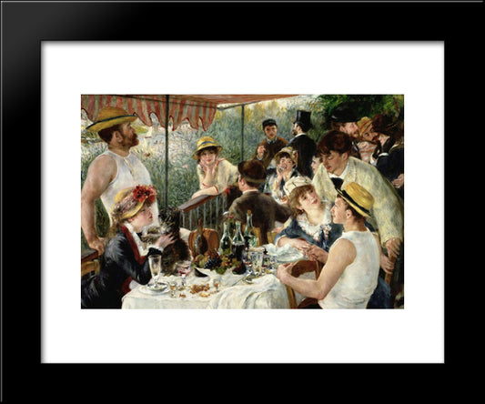 The Luncheon Of The Boating Party 20x24 Black Modern Wood Framed Art Print Poster by Renoir, Pierre Auguste