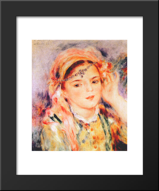 Algerian Woman 20x24 Black Modern Wood Framed Art Print Poster by Renoir, Pierre Auguste