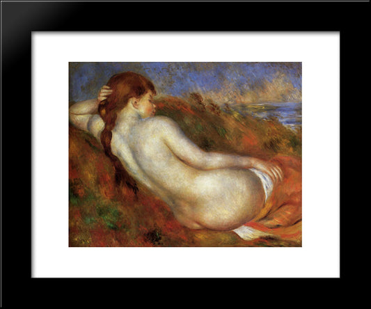 Reclining Nude 20x24 Black Modern Wood Framed Art Print Poster by Renoir, Pierre Auguste