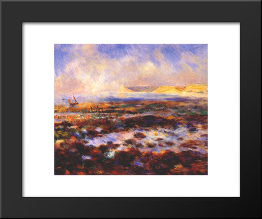 Seascape 20x24 Black Modern Wood Framed Art Print Poster by Renoir, Pierre Auguste