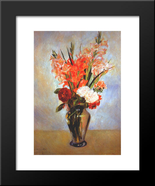 Gladioli 20x24 Black Modern Wood Framed Art Print Poster by Renoir, Pierre Auguste