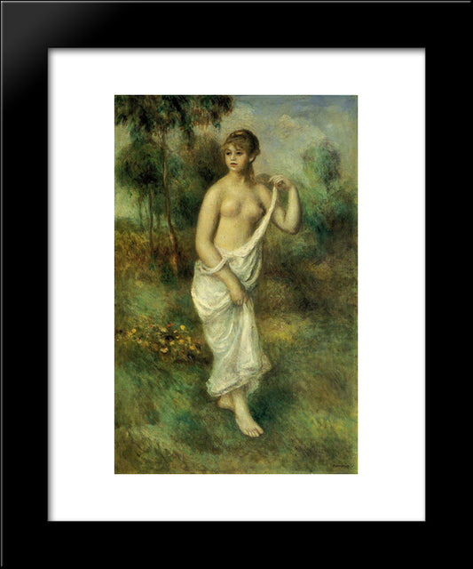 Bather 20x24 Black Modern Wood Framed Art Print Poster by Renoir, Pierre Auguste