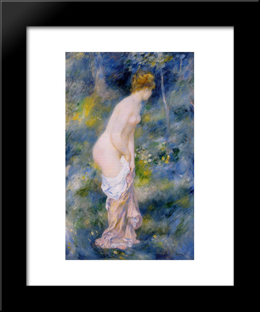 Standing Bather 20x24 Black Modern Wood Framed Art Print Poster by Renoir, Pierre Auguste