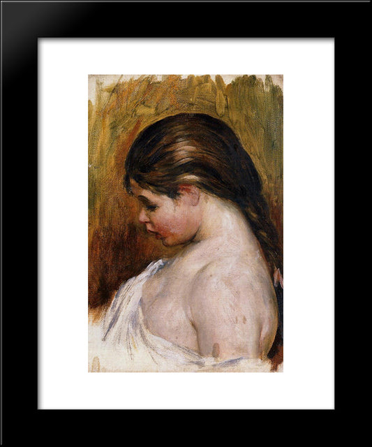 Young Girl Reading 20x24 Black Modern Wood Framed Art Print Poster by Renoir, Pierre Auguste