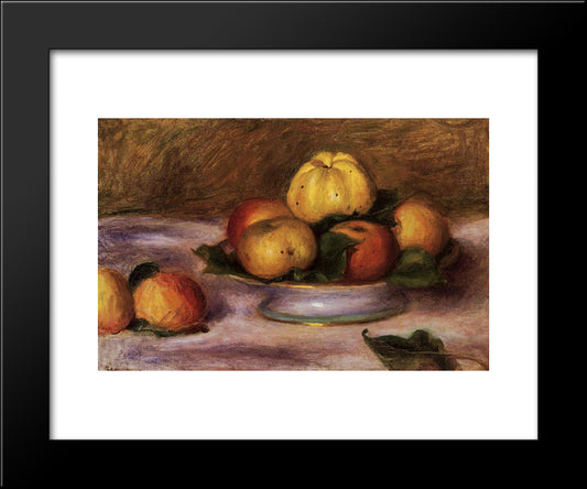 Apples And Manderines 20x24 Black Modern Wood Framed Art Print Poster by Renoir, Pierre Auguste