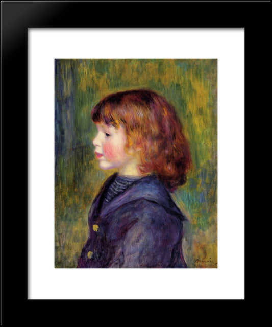 Portrait Of Pierre Renoir In A Sailor Suit 20x24 Black Modern Wood Framed Art Print Poster by Renoir, Pierre Auguste