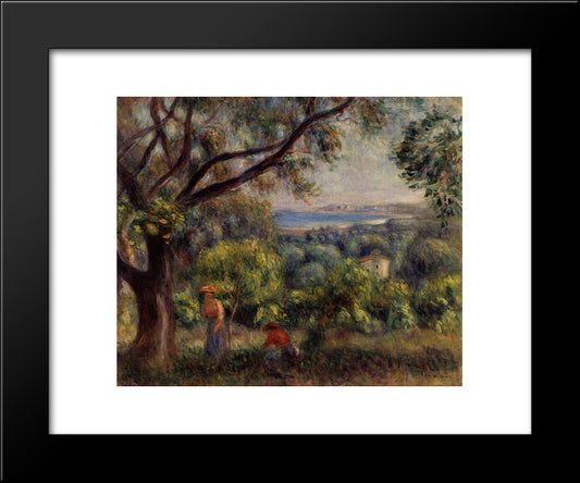 Cagnes Landscape 20x24 Black Modern Wood Framed Art Print Poster by Renoir, Pierre Auguste