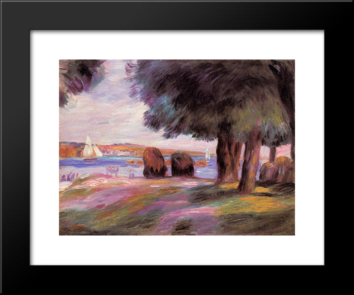 Landscape 20x24 Black Modern Wood Framed Art Print Poster by Renoir, Pierre Auguste