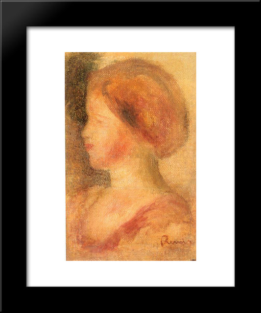 Portrait Of A Young Girl 20x24 Black Modern Wood Framed Art Print Poster by Renoir, Pierre Auguste