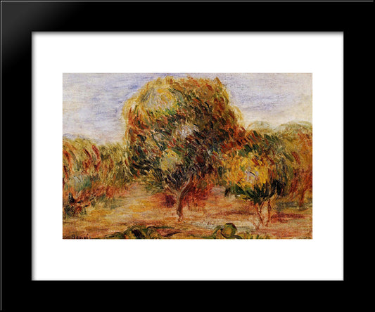 Cagnes Landscape 20x24 Black Modern Wood Framed Art Print Poster by Renoir, Pierre Auguste