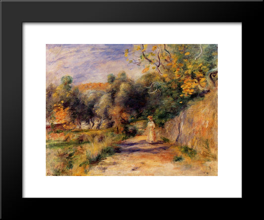 Landscape At Cagnes 20x24 Black Modern Wood Framed Art Print Poster by Renoir, Pierre Auguste