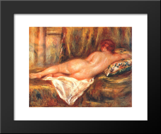 Reclining Nude 20x24 Black Modern Wood Framed Art Print Poster by Renoir, Pierre Auguste