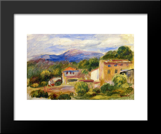 Cagnes Landscape 20x24 Black Modern Wood Framed Art Print Poster by Renoir, Pierre Auguste