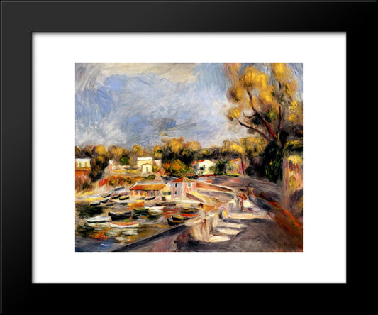 Cagnes Landscape 20x24 Black Modern Wood Framed Art Print Poster by Renoir, Pierre Auguste