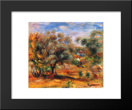 Landscape Near Cagnes 20x24 Black Modern Wood Framed Art Print Poster by Renoir, Pierre Auguste