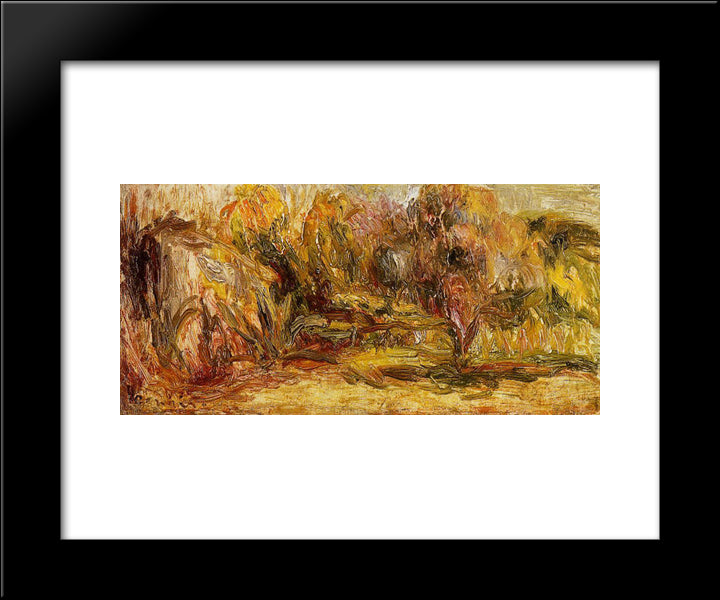 Cagnes Landscape 20x24 Black Modern Wood Framed Art Print Poster by Renoir, Pierre Auguste