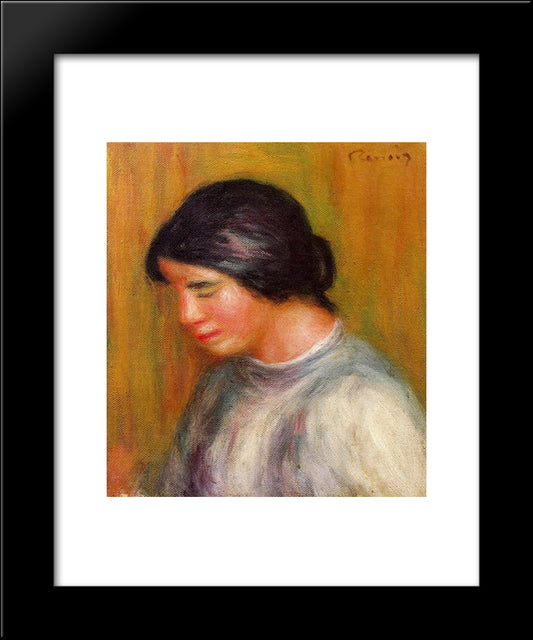 Portrait Of A Young Girl 20x24 Black Modern Wood Framed Art Print Poster by Renoir, Pierre Auguste