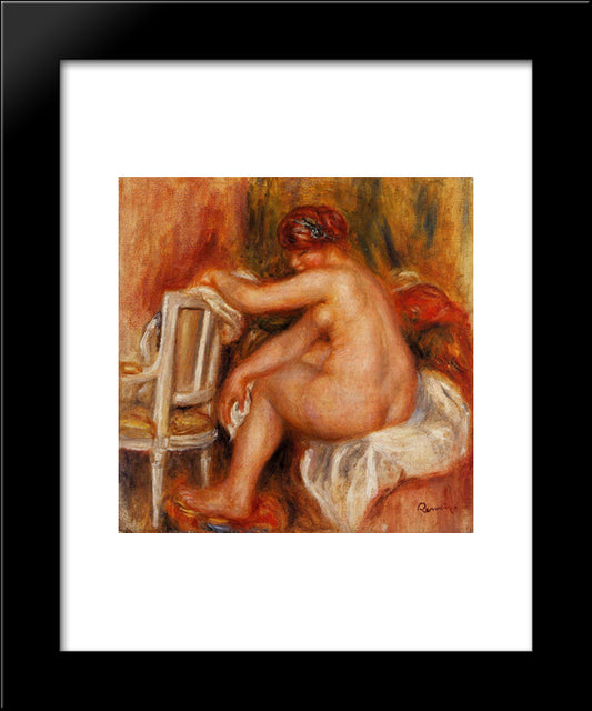 Seated Nude 20x24 Black Modern Wood Framed Art Print Poster by Renoir, Pierre Auguste