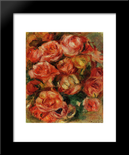 Bouquet Of Flowers 20x24 Black Modern Wood Framed Art Print Poster by Renoir, Pierre Auguste