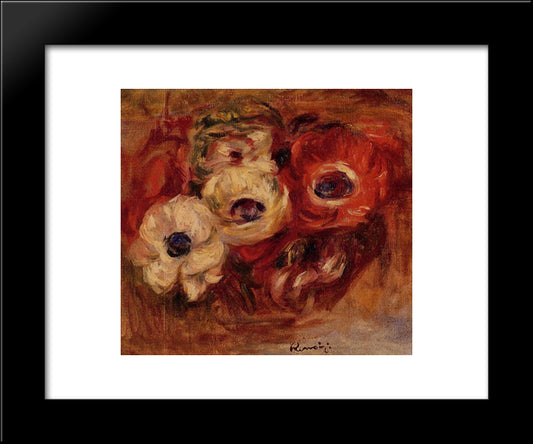 Anemones 20x24 Black Modern Wood Framed Art Print Poster by Renoir, Pierre Auguste