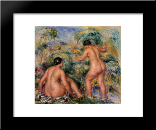 Bathers 20x24 Black Modern Wood Framed Art Print Poster by Renoir, Pierre Auguste