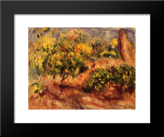 Cagnes Landscape 20x24 Black Modern Wood Framed Art Print Poster by Renoir, Pierre Auguste