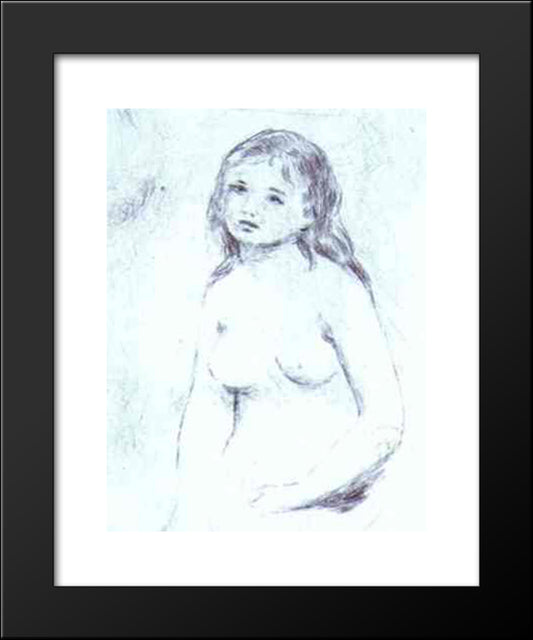 Bather 20x24 Black Modern Wood Framed Art Print Poster by Renoir, Pierre Auguste